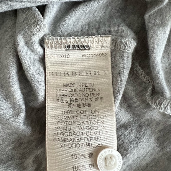 Men’s light weight Burberry polo in grey size XL - Picture 6 of 6